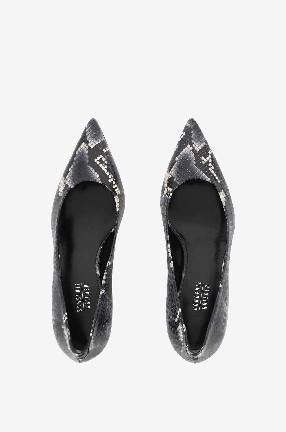 BONGENIE Escarpins en peau de serpent Femme BLEU FONCE 5