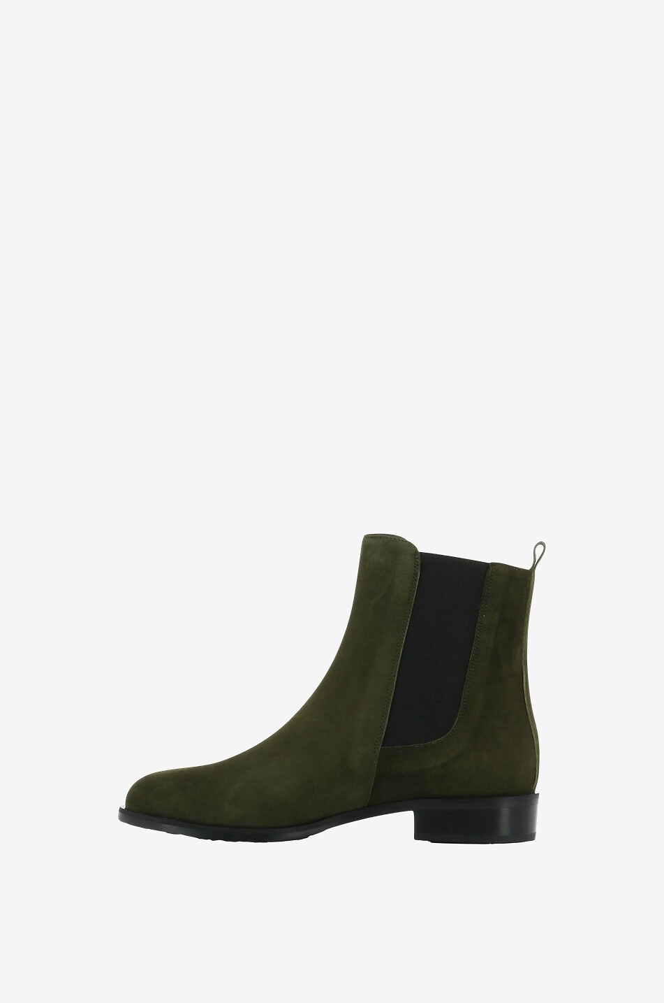 BONGENIE Flache Stiefeletten aus Wildleder Damen DUNKLES KHAKI 3