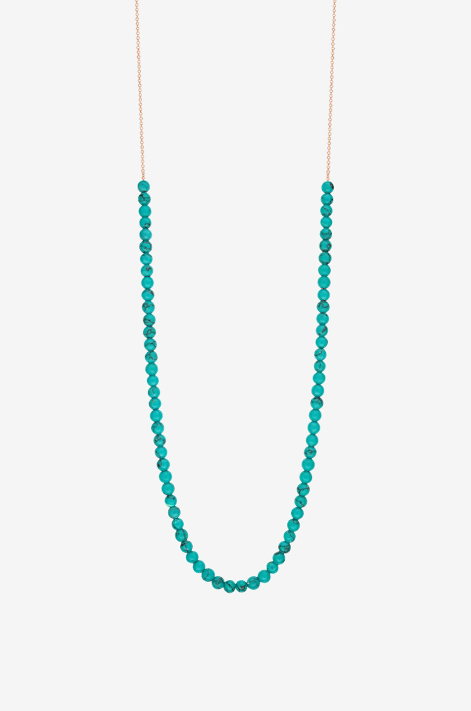 GINETTE NY Collier en or rose et turquoise Maria Mini Boulier Femme ROSE 1