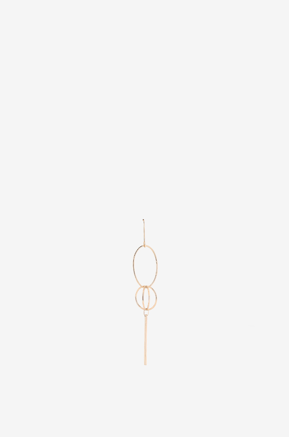 Coachella M pink gold single earring