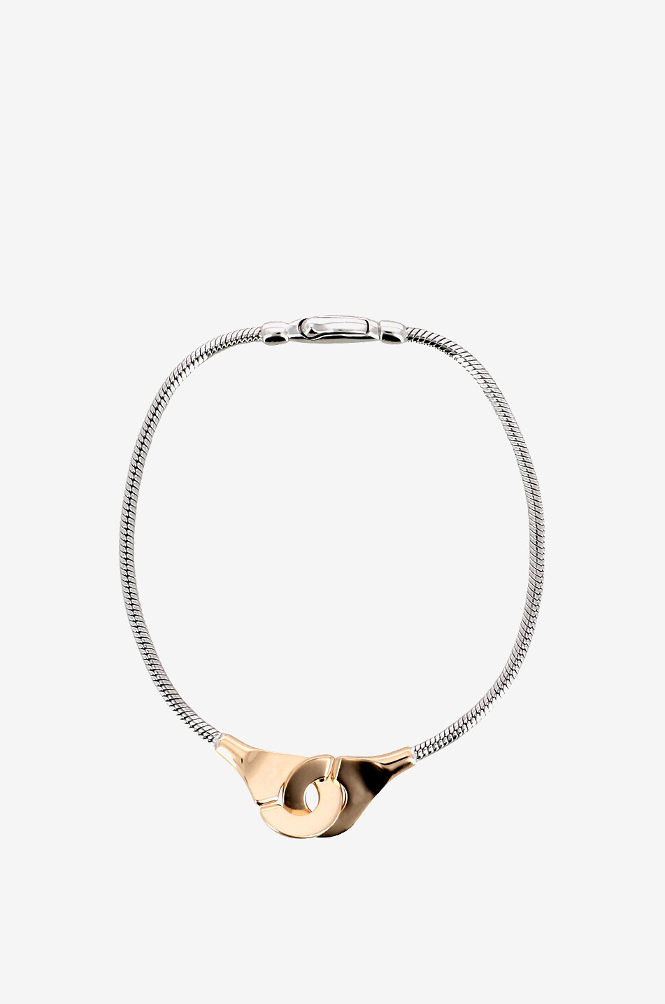 DINH VAN Bracelet en argent et or rose Menottes R10 Femme ROSE 1