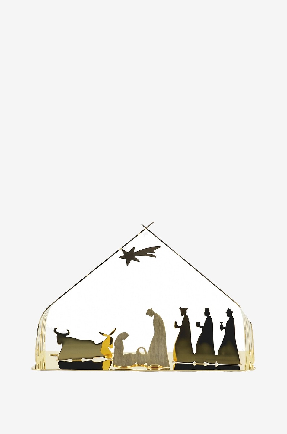 ALESSI Crèche de Noël en métal doré Bark Crib Maison DORE 2