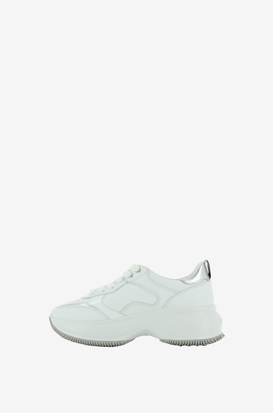 HOGAN Sneakers aus Leder mit silbernem Detail Maxi I Active Damen WEISS 3