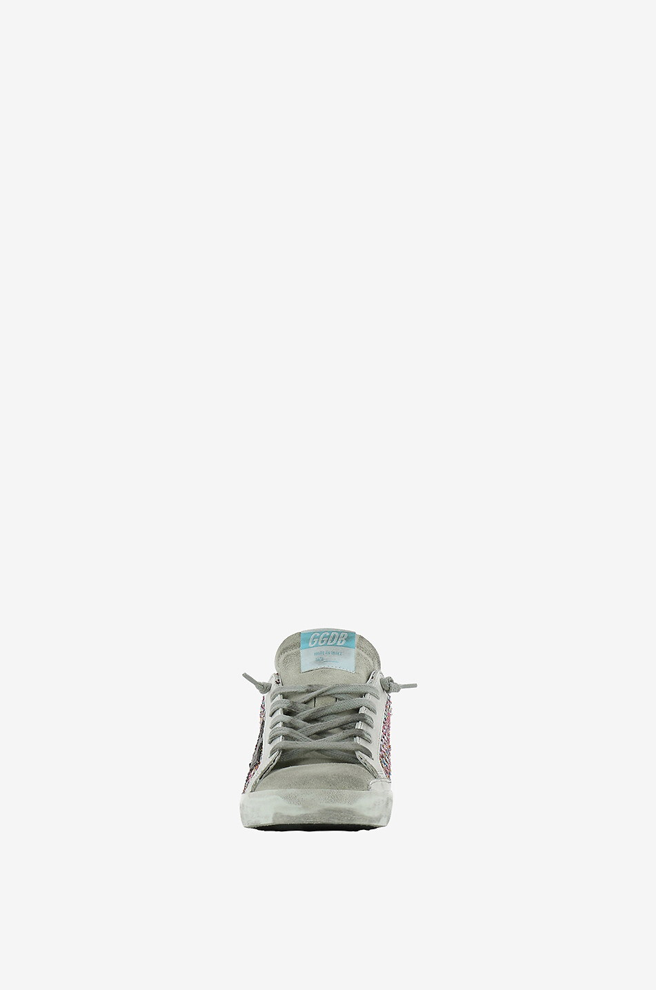 GOLDEN GOOSE Irisierende Stoff- und Wildledersneakers im Used-Look Superstar Damen BUNT 2