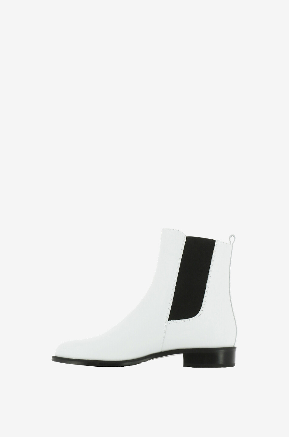 Bottines plates en cuir lisse