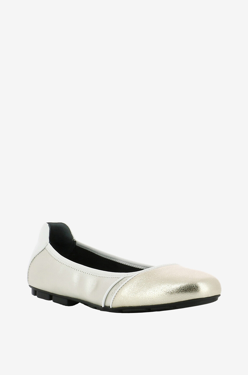 Ballerines en cuir métallisé H511