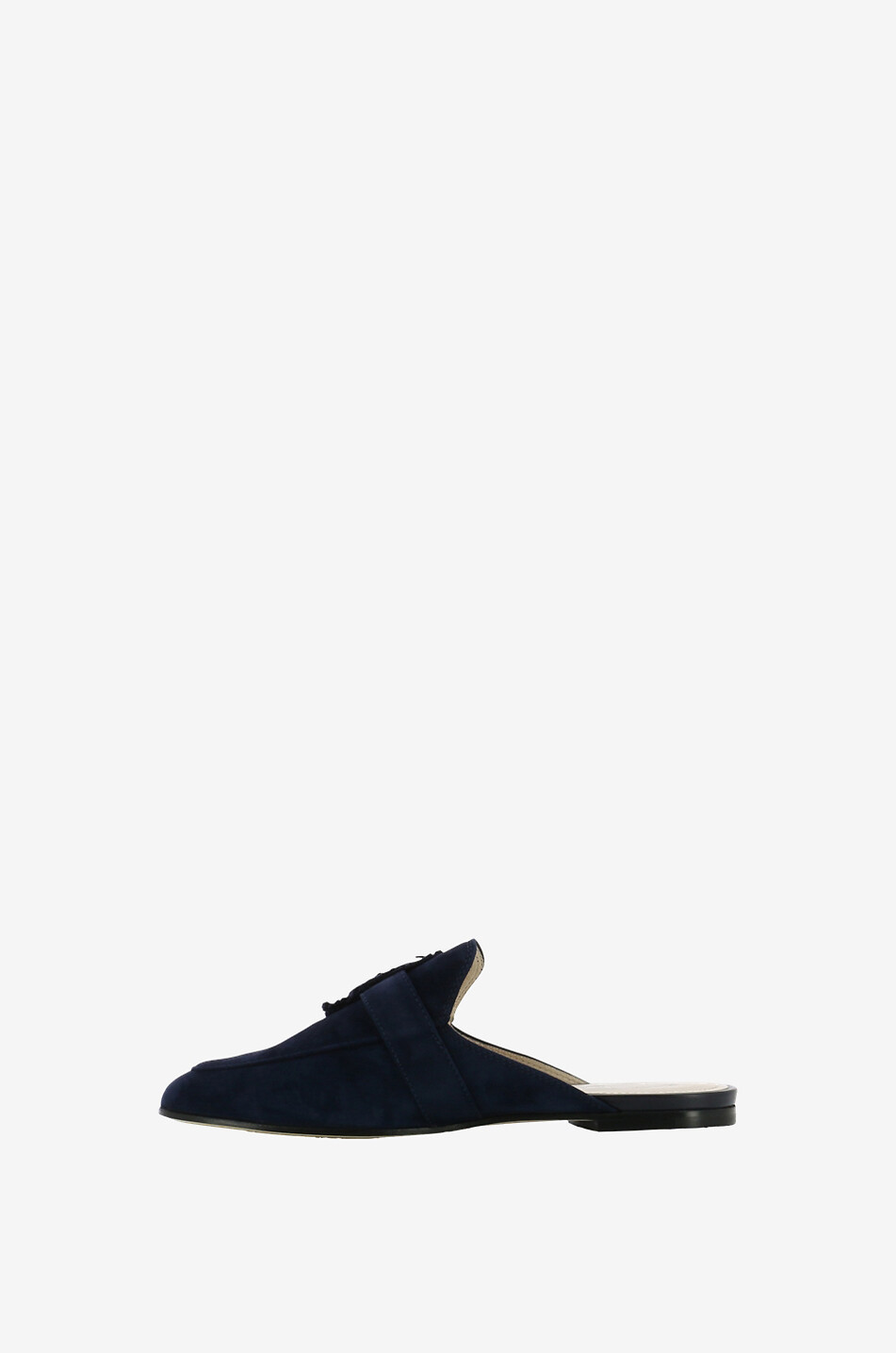 TOD'S Mules plates esprit mocassin en daim Femme BLEU FONCE 3