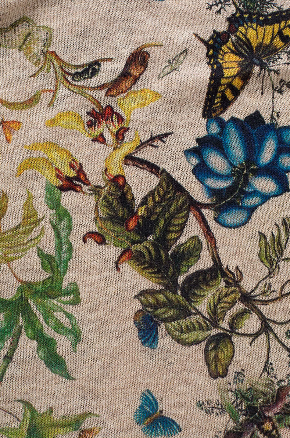 PRINCESS Pull en lin et coton imprimé planche botanique Femme MULTICOLORE 3