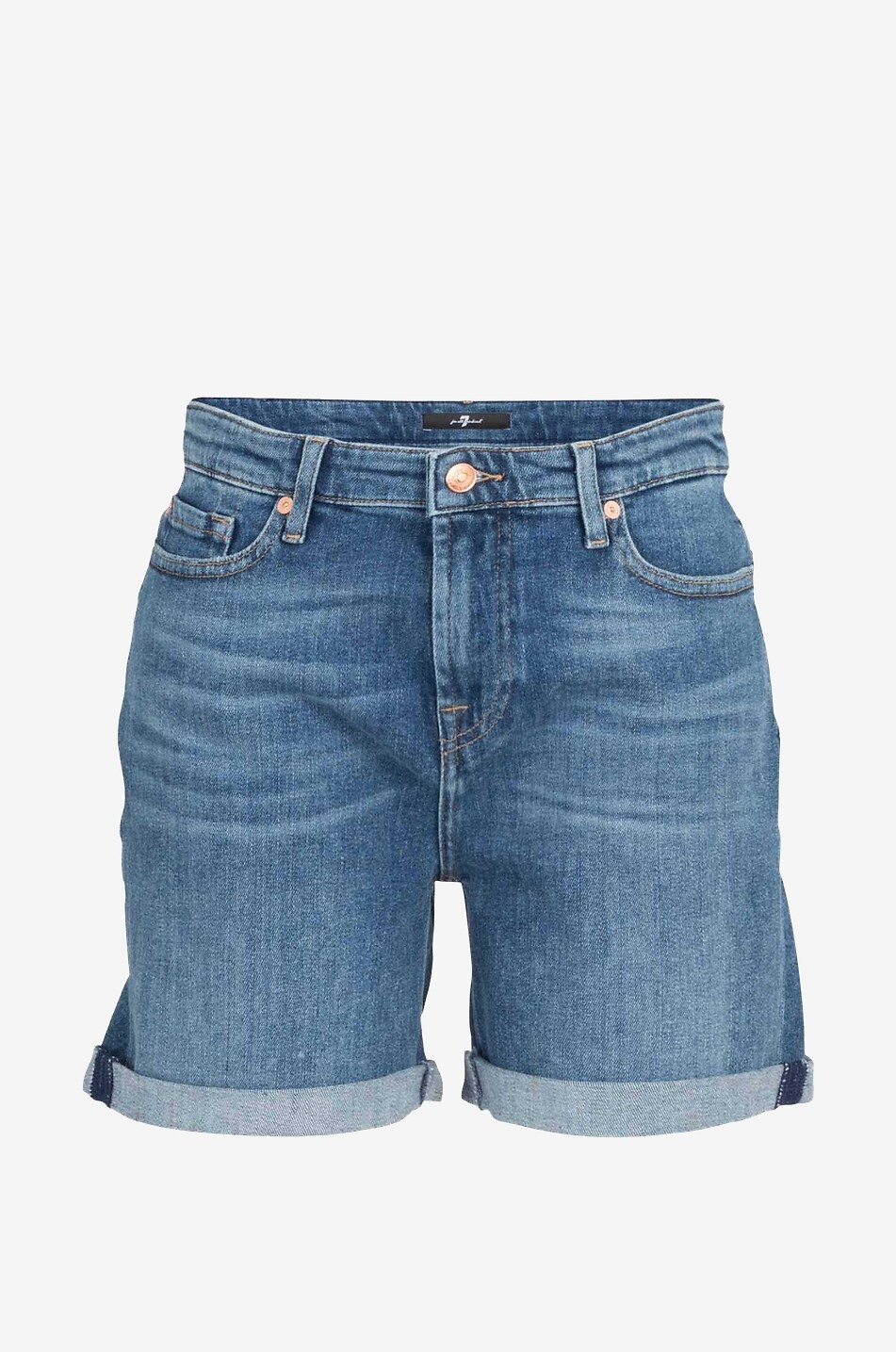 7 FOR ALL MANKIND Short en jean Boy Pier Femme BLEU MOYEN 1