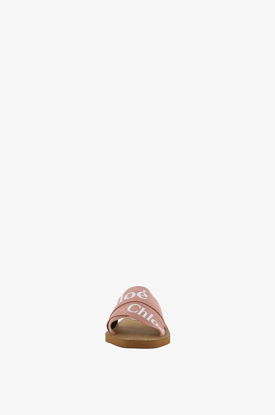 CHLOE Sandales plates avec logo Woody Femme ROSE CLAIR 2