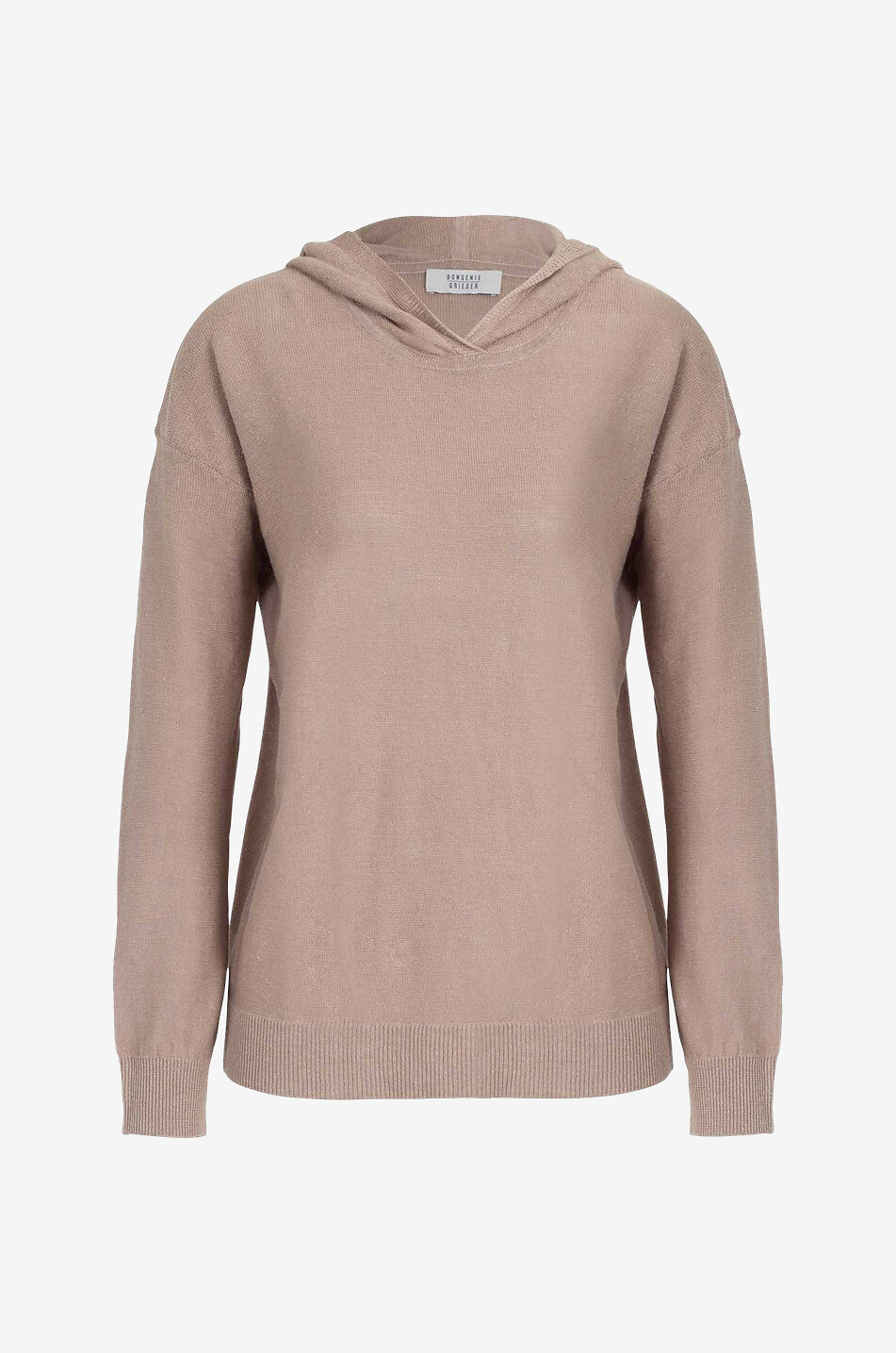 BONGÉNIE Pull à capuche esprit sweat-shirt en lin Femme BEIGE 1