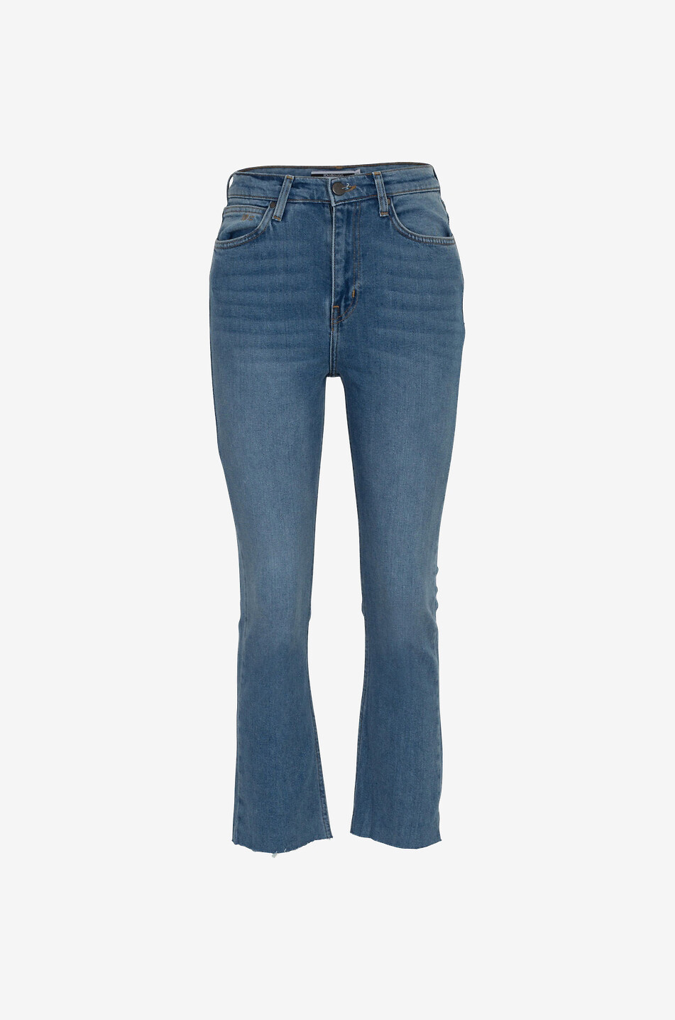 Verkürzte ausgefranste Jeans Kick Flare Idora 90s stonewash