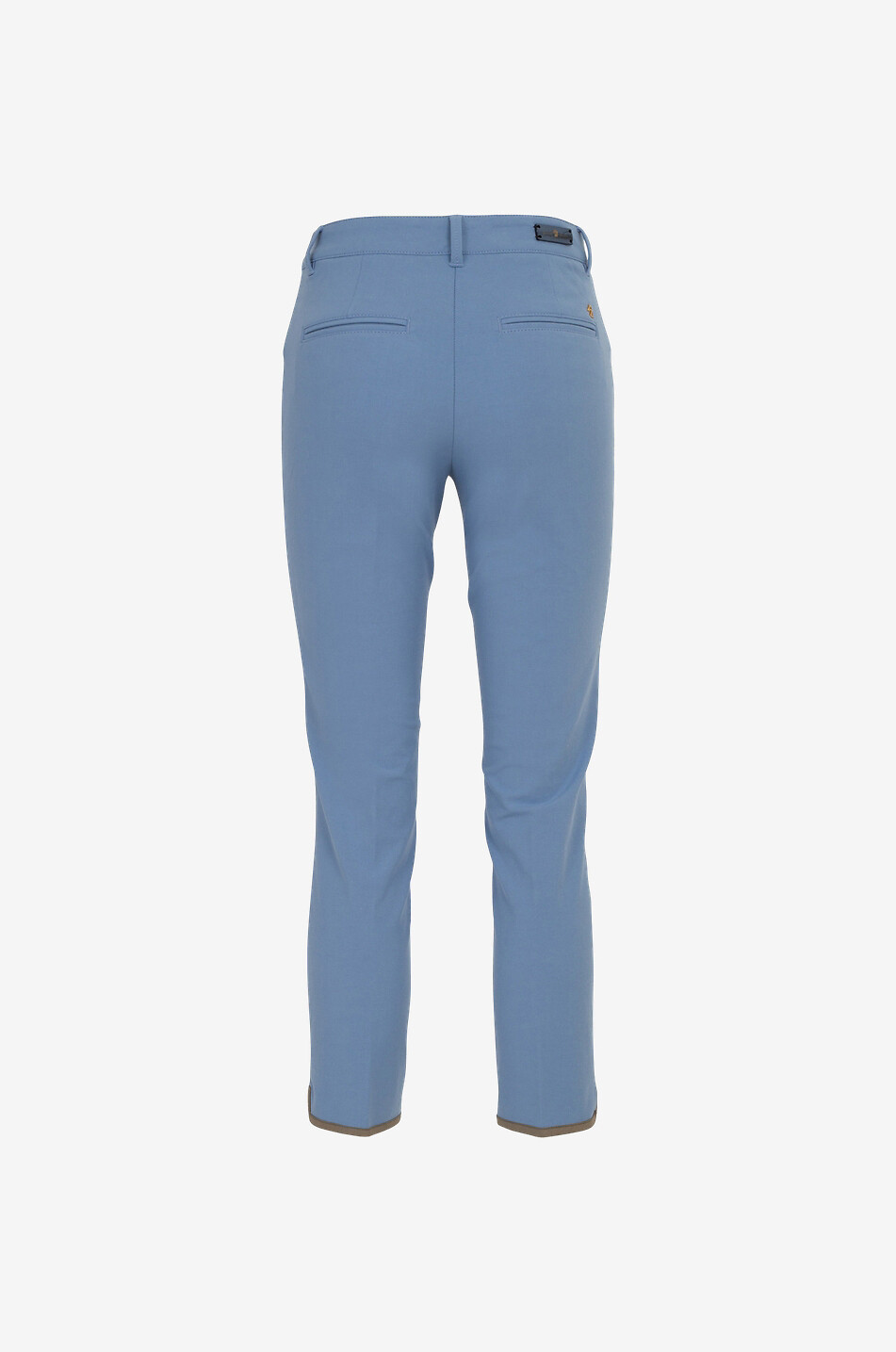 PAMELA HENSON Spezia cropped slim fit trousers with piping Women LIGHT BLUE 2