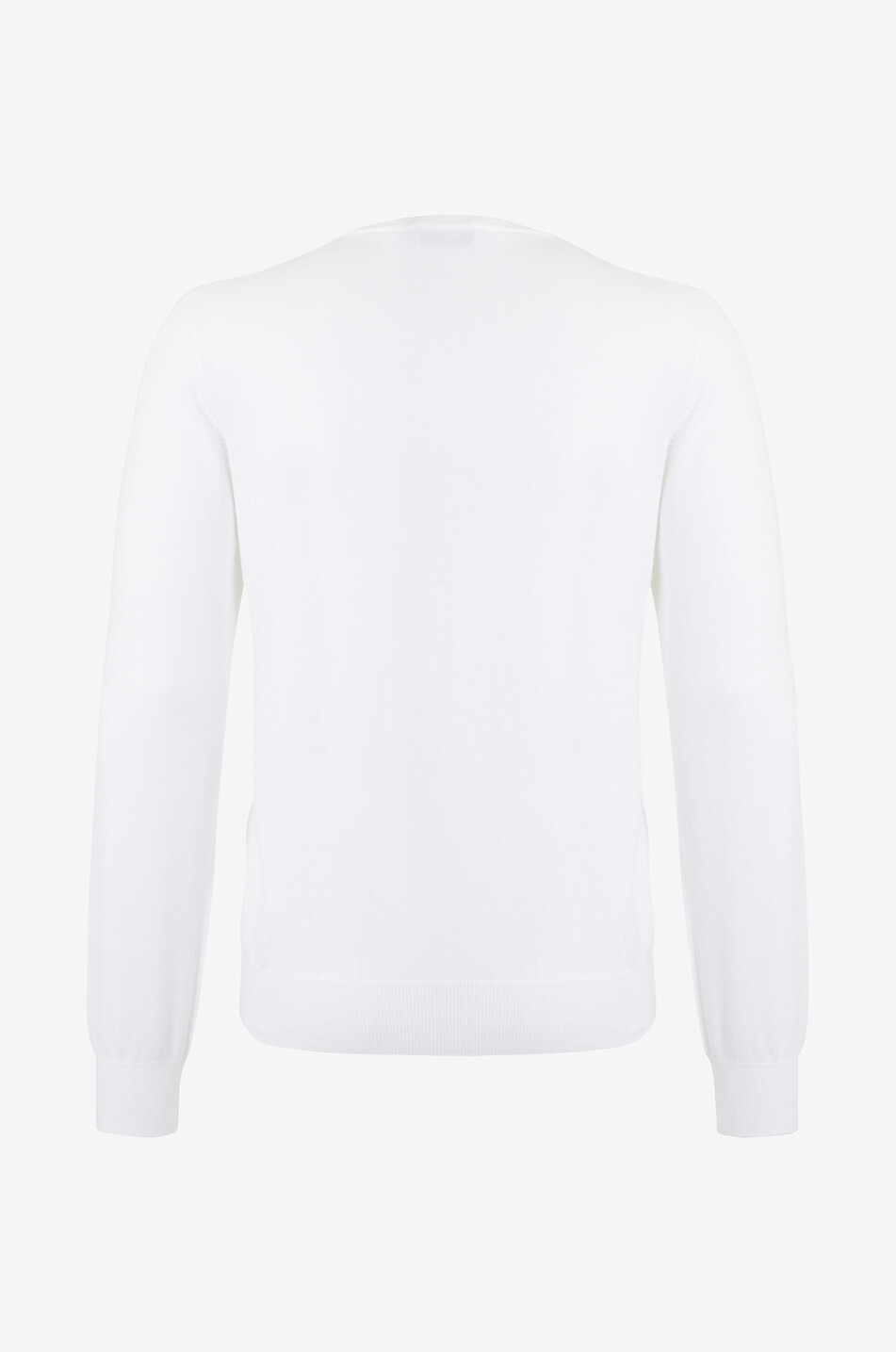 GRAN SASSO Classic lightweight cotton crew neck jumper Men WHITE 2