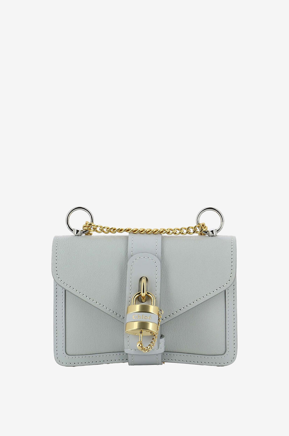 Sac porté épaule en cuir grainé Aby Chain Mini