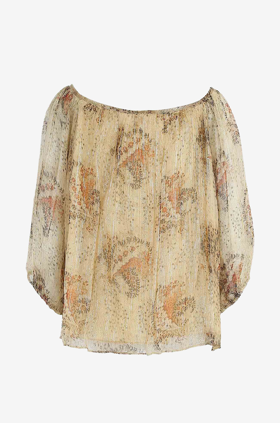 TOUPY Top manches longues en mousseline imprimée Positano Femme MULTICOLORE 2