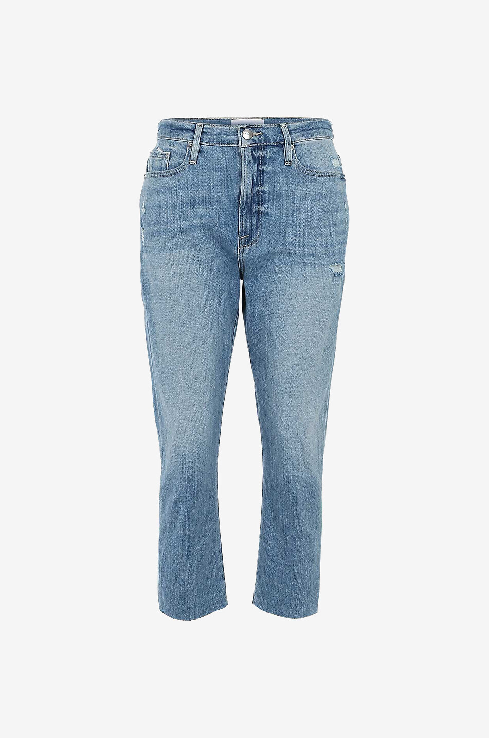 FRAME Verküzte, ausgewaschene Jeans mit Rissen Le Beau Crop Damen BLAU 1