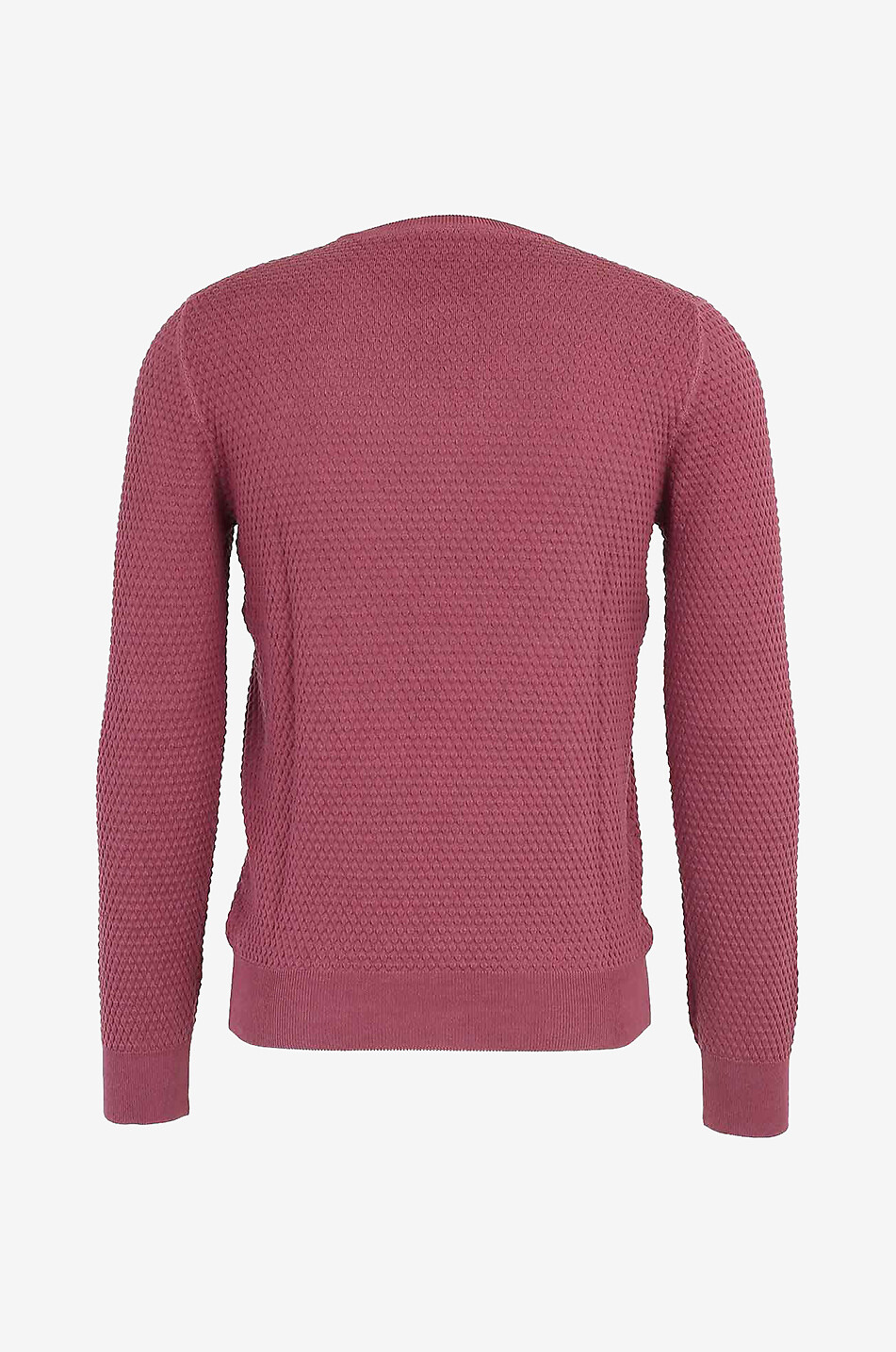 BONGÉNIE Textured cotton round neck jumper Men LIGHT RED 2
