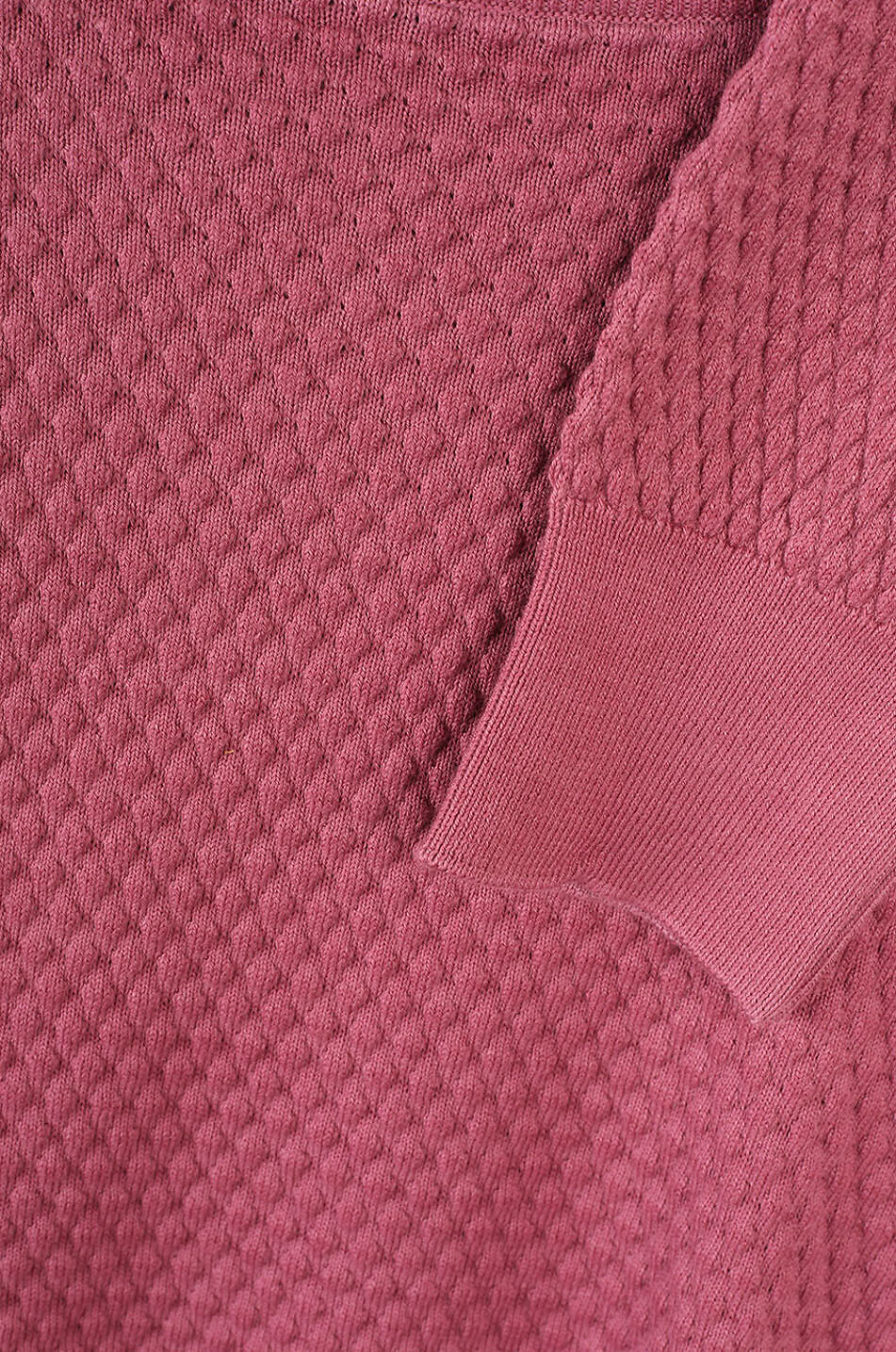 BONGÉNIE Textured cotton round neck jumper Men LIGHT RED 3