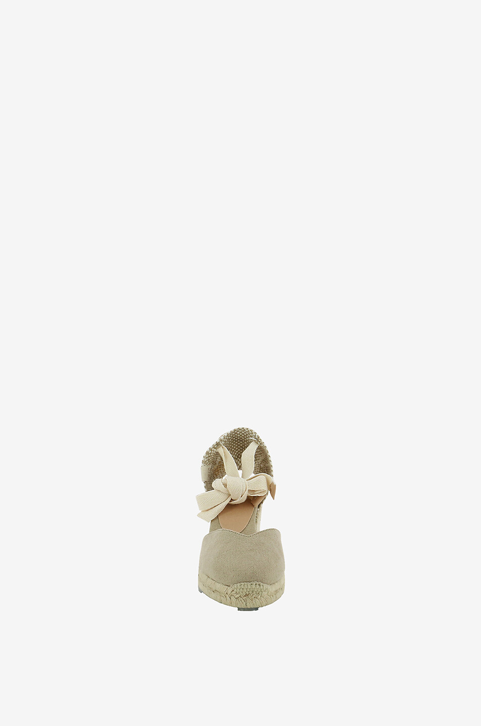CASTANER Nachhaltige Keil-Espadrilles aus Leder und Stoff Chiara Damen BEIGE 2