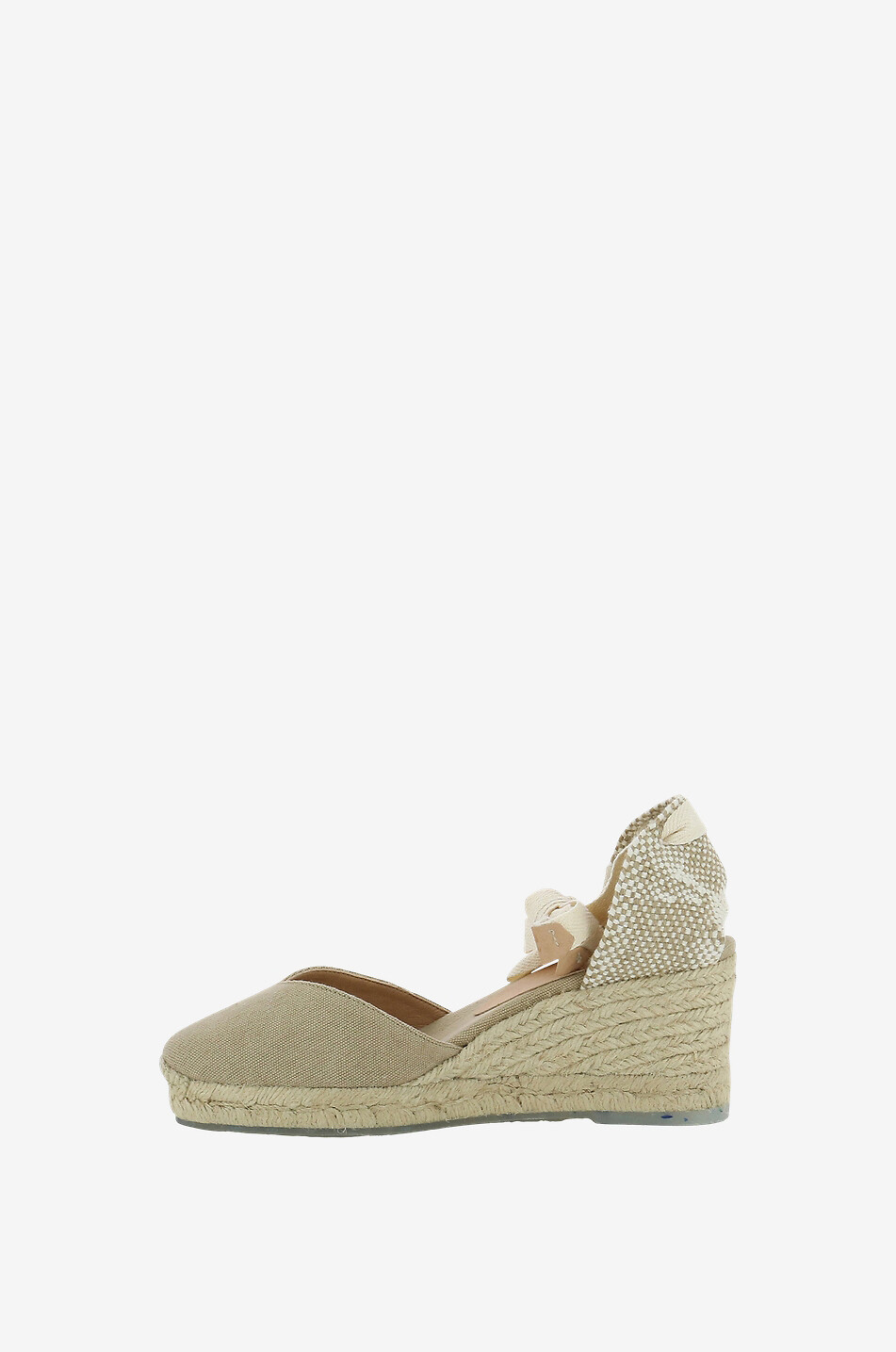CASTANER Nachhaltige Keil-Espadrilles aus Leder und Stoff Chiara Damen BEIGE 3