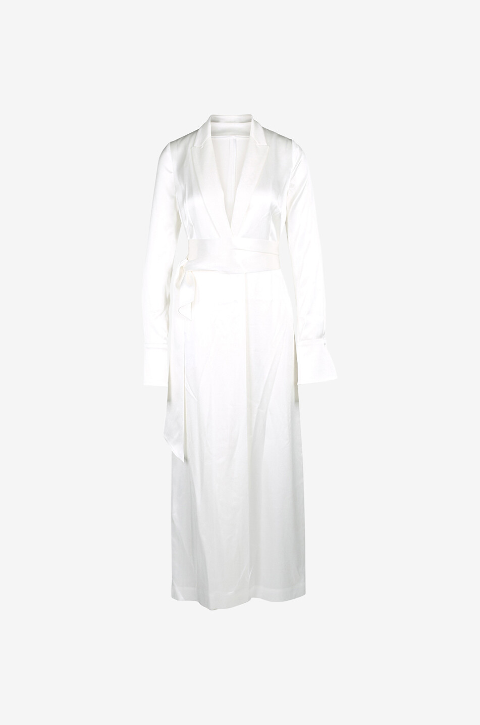 GALVAN LONDON Callisto long satin wrap dress Women WHITE 1