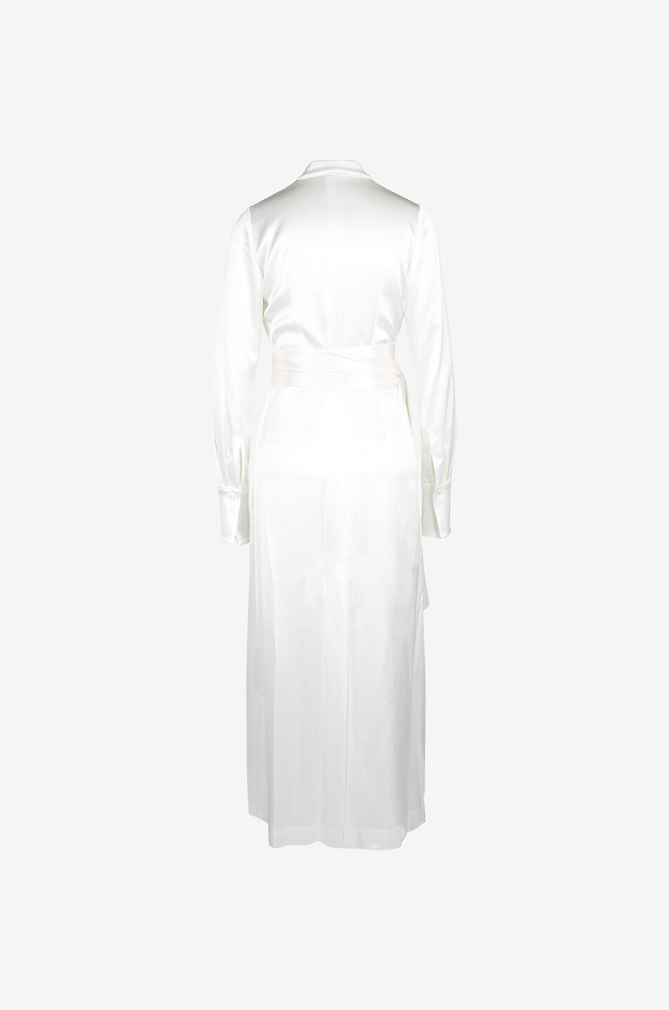 GALVAN LONDON Callisto long satin wrap dress Women WHITE 2