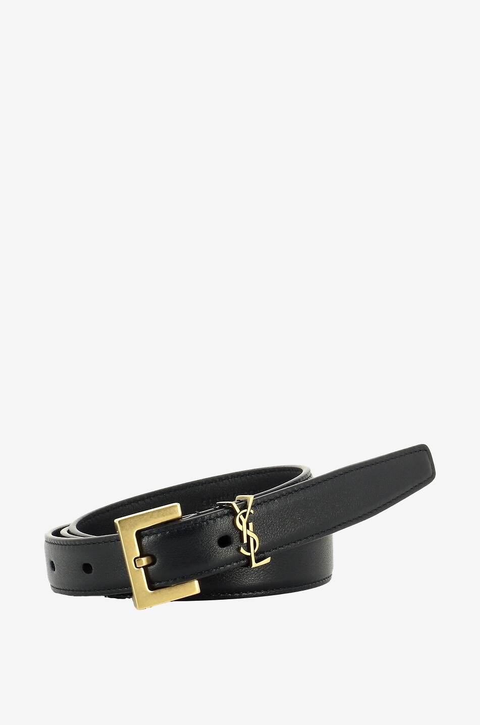 Cassandre monogrammed thin leather belt - 2 cm