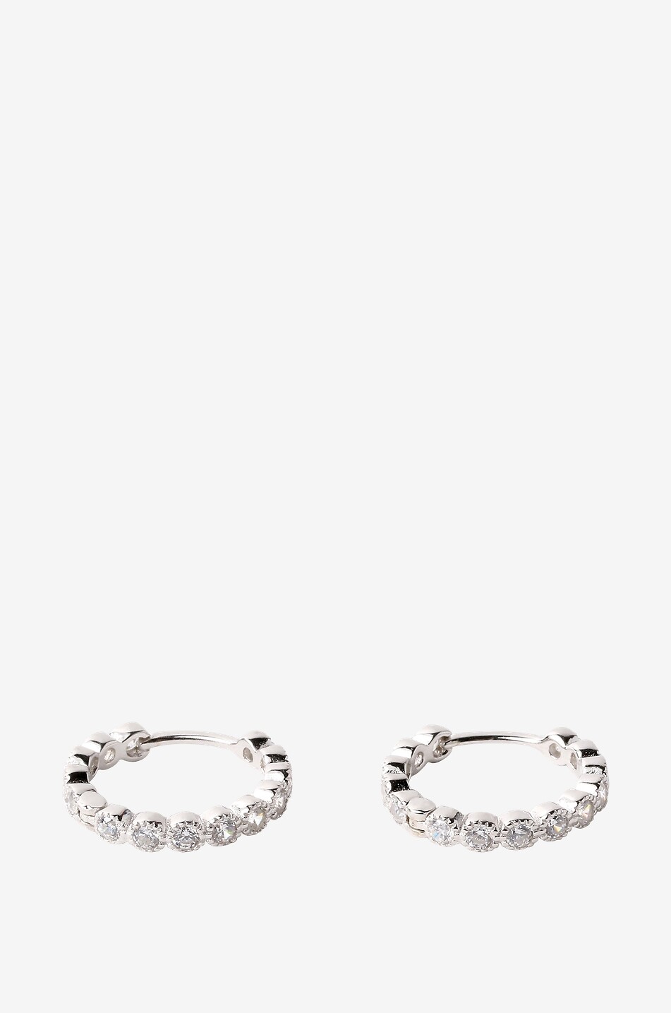 724 silver gemstone hoop earrings