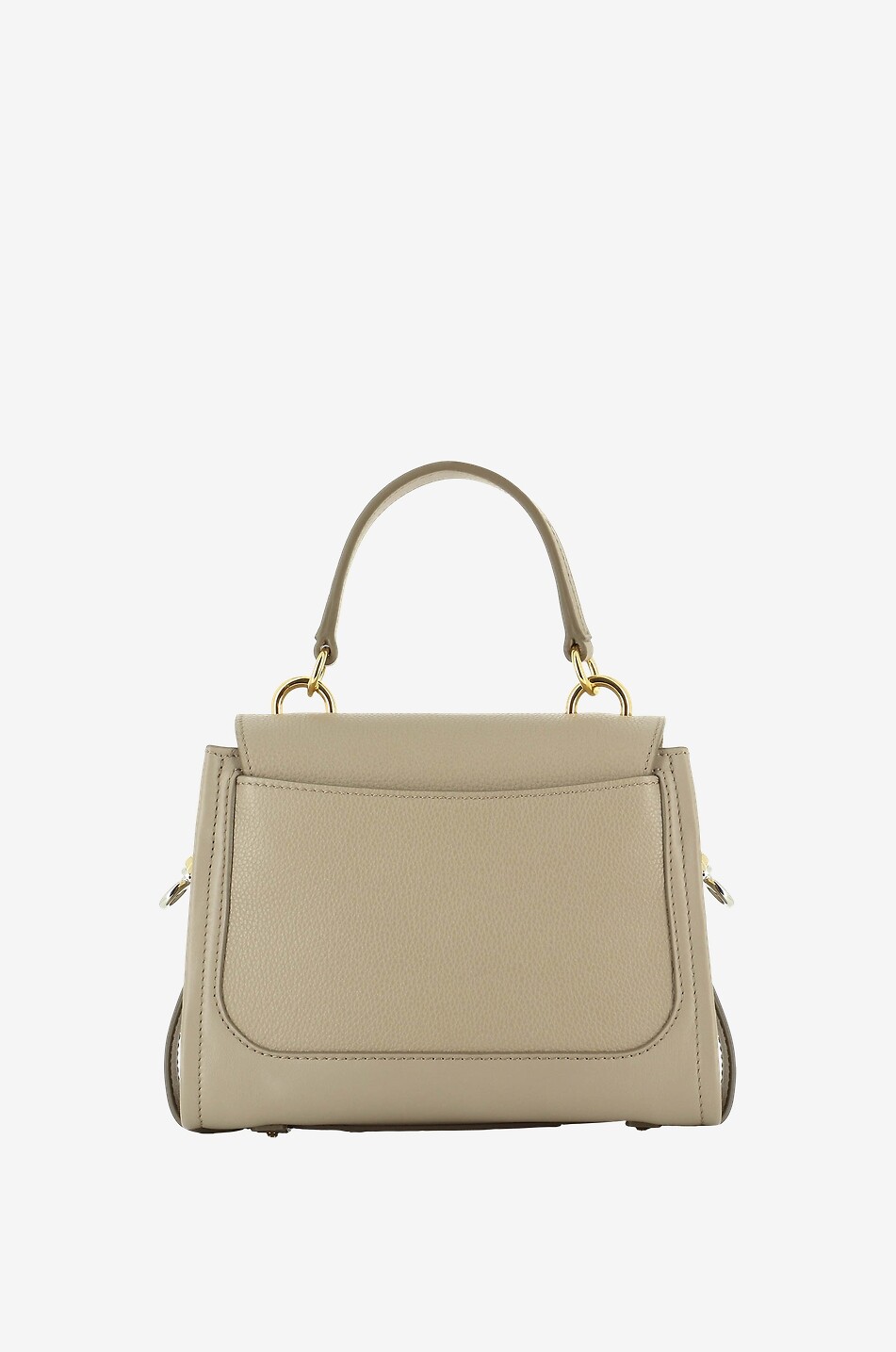 CHLOE Tess mini grained and smooth leather bag Women GREY 3