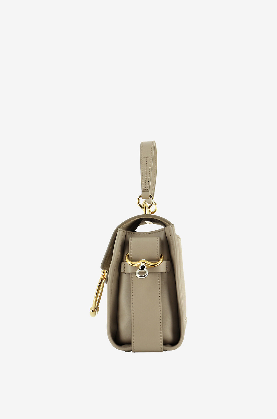 CHLOE Tess mini grained and smooth leather bag Women GREY 4