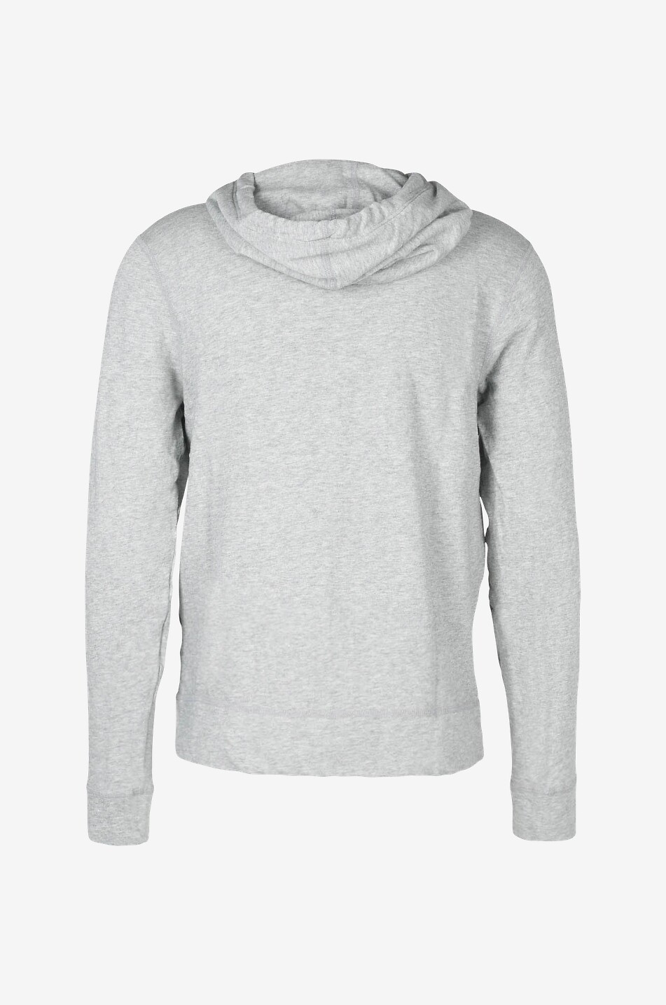 JAMES PERSE Sweat-shirt zippé à capuche en coton léger Homme GRIS MOYEN 2