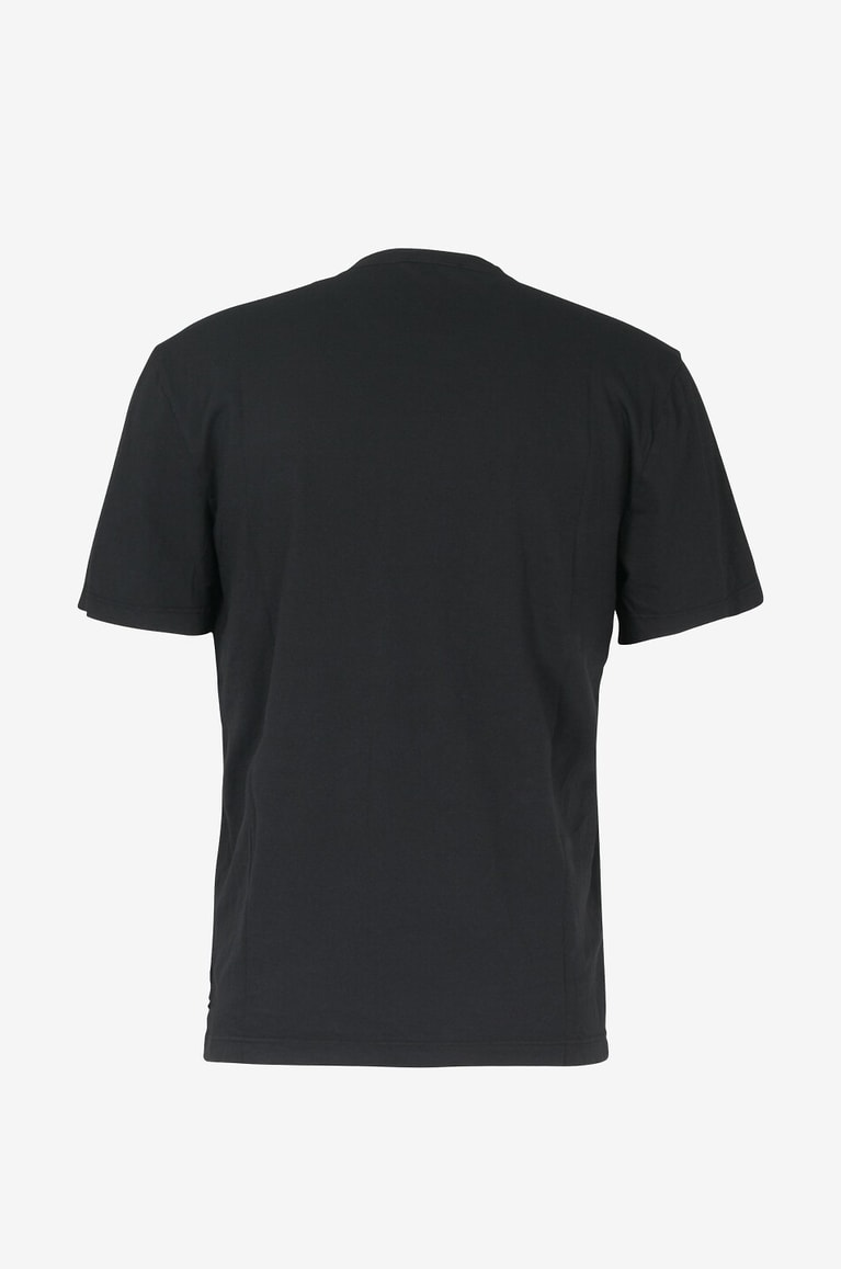 JAMES PERSE Rundhals-Kurzarm-T-Shirt aus leichtem Jersey Herren SCHWARZ 2