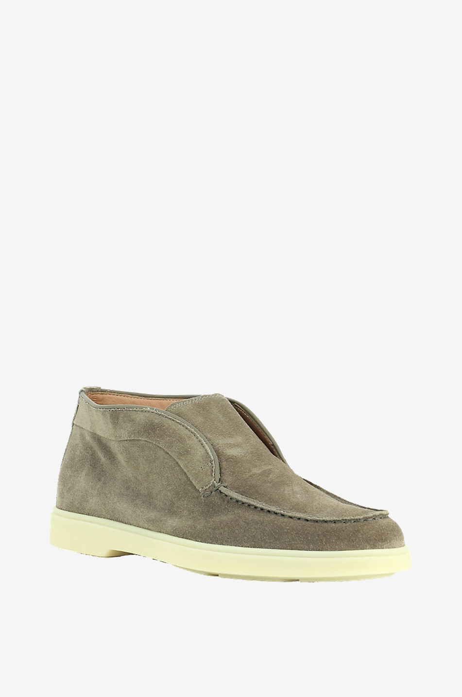 SANTONI Dessert boots en daim à semelles en caoutchouc Femme MARRON 1