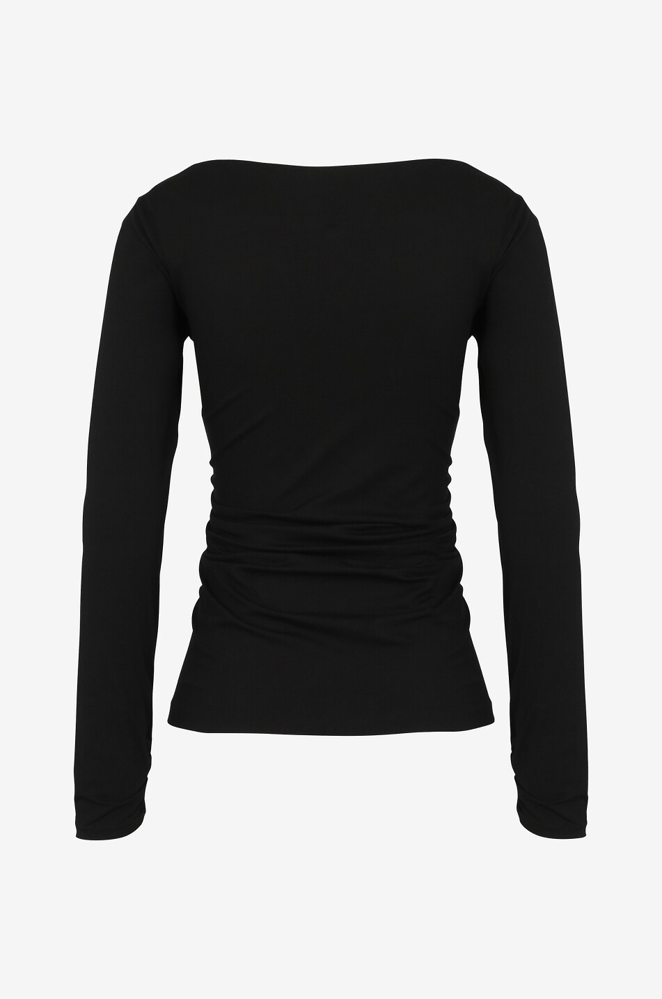 DOROTHEE SCHUMACHER Langarm-T-Shirt mit dapiertem V-Ausschnitt Fascinating Drapes Damen SCHWARZ 2