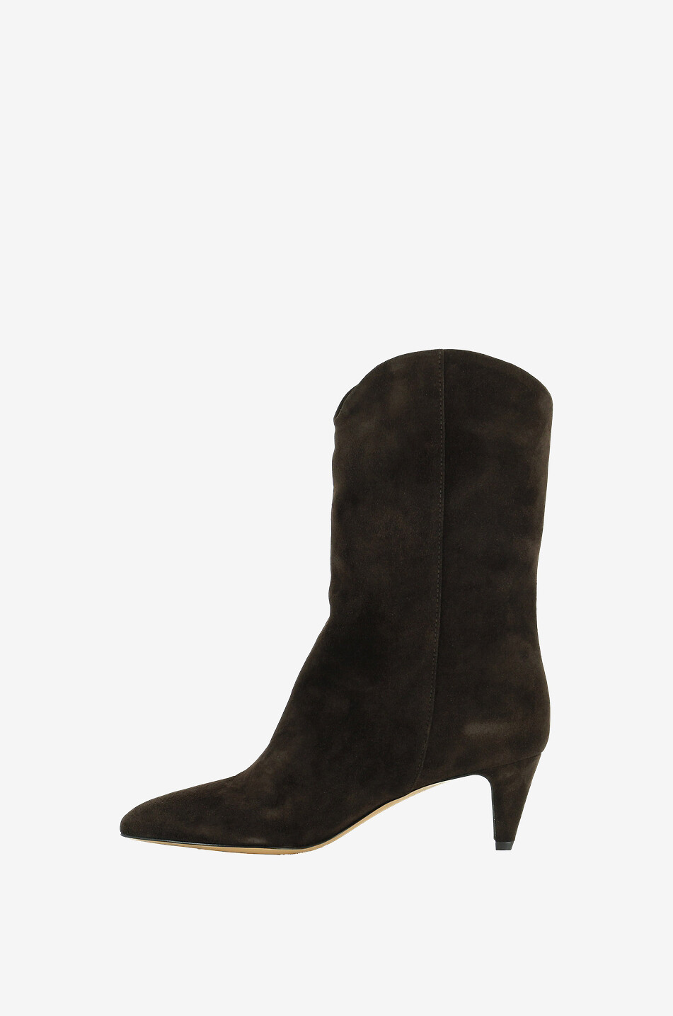 BONGÉNIE Bottes en daim à talon Femme MARRON 3