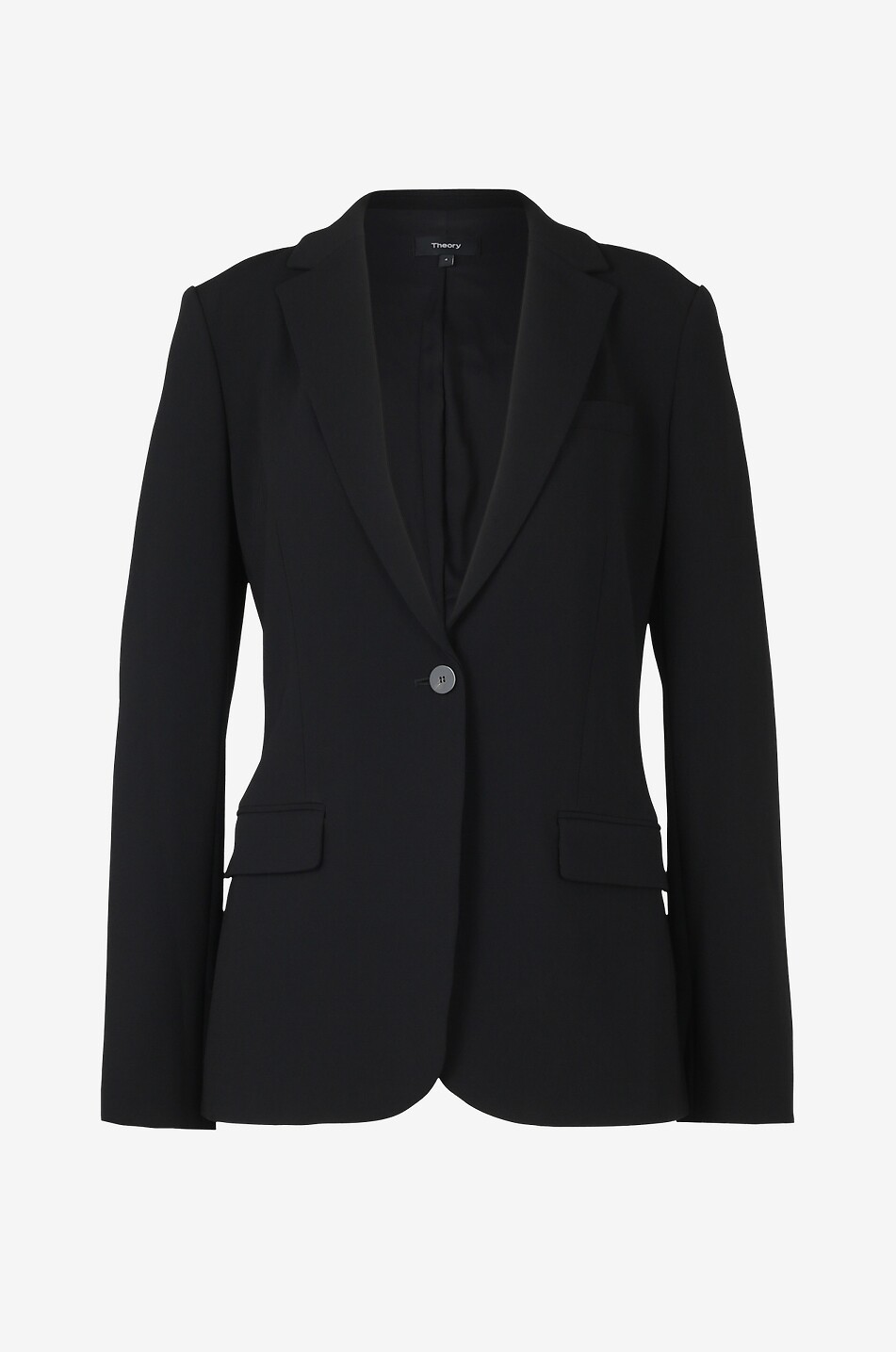 THEORY Staple Blazer B slim-fit single-breasted jacket in crepe Women BLACK 1