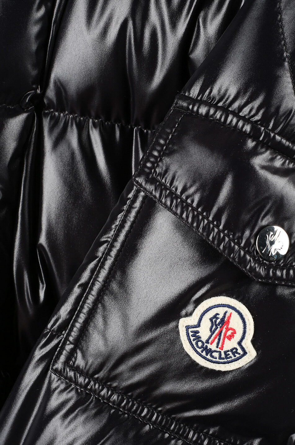 MONCLER Hanoverian long lacquered nylon down jacket Men BLACK 3