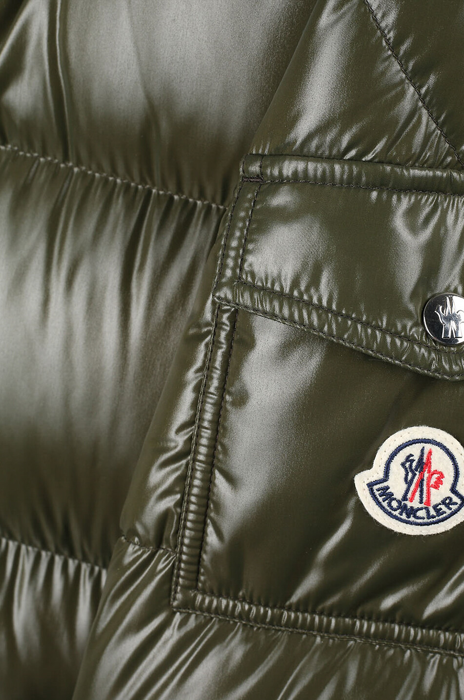 MONCLER Hanoverian long lacquered nylon down jacket Men MEDIUM GREEN 3
