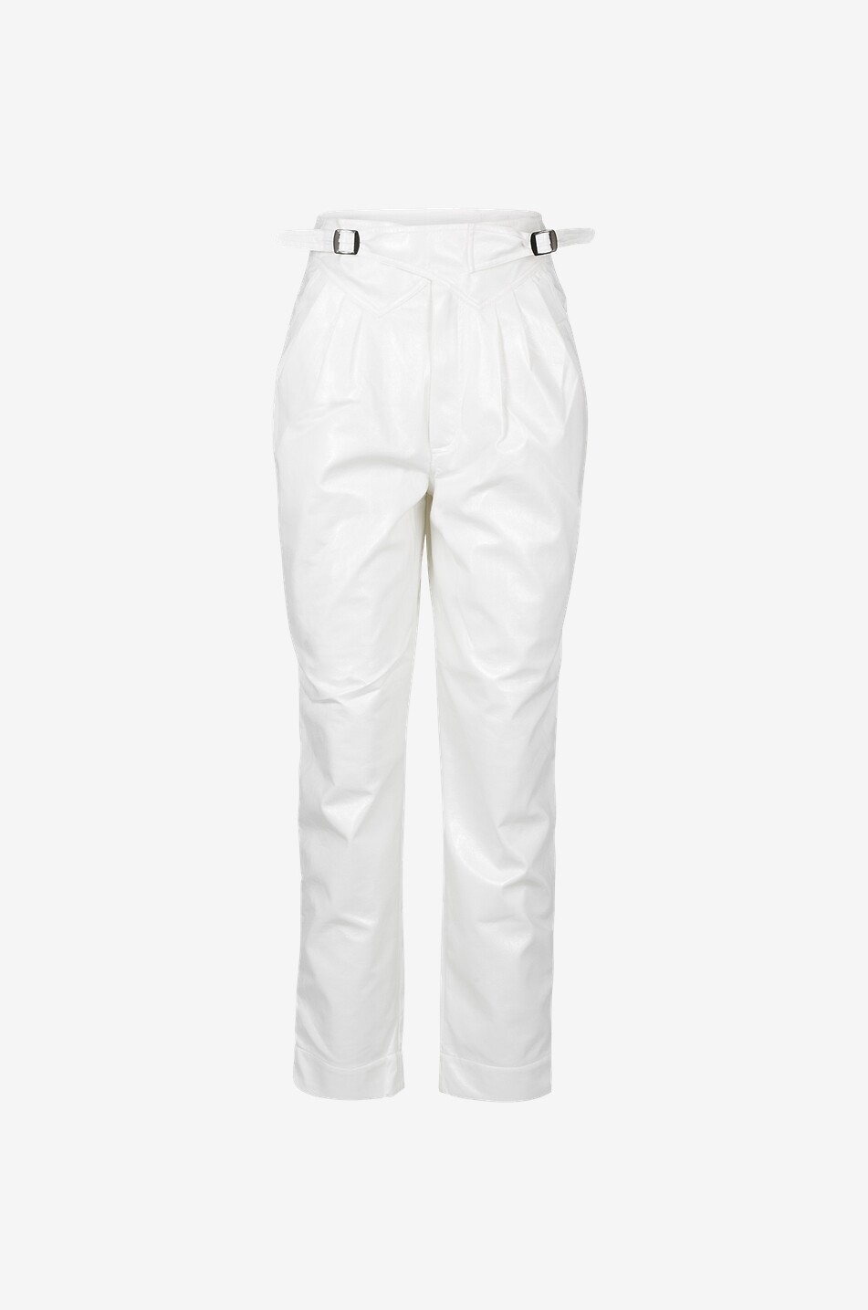 Wilde Snow White vegan leather carrot trousers