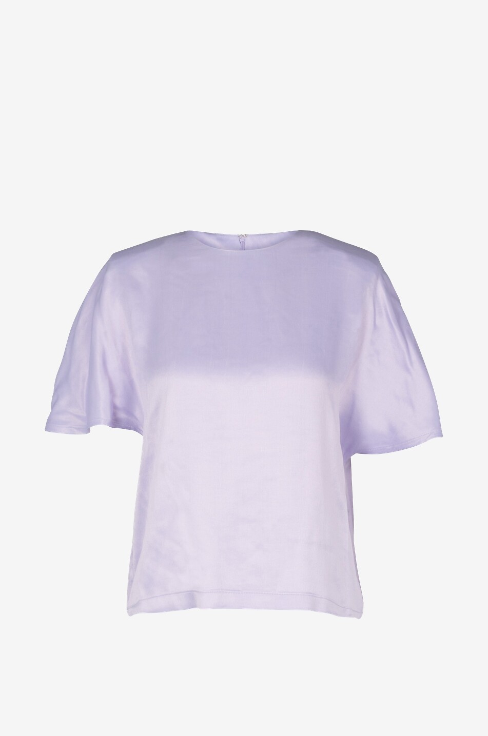 ROTATE BIRGER CHRISTENSEN Top à manches courtes en satin Vera Pastel Lilac Femme VIOLET CLAIR 1