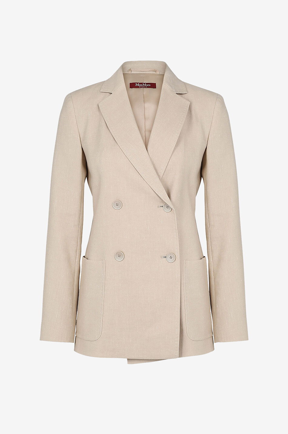 Fleur mottled linen and cotton blend blazer