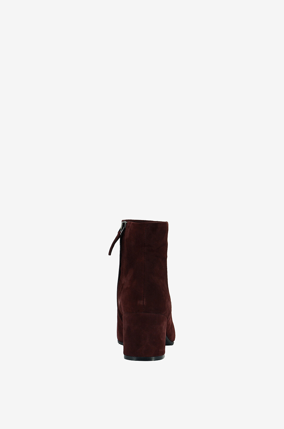 BONGÉNIE Bottines à talon carré en daim Femme ROUGE FONCÉ 4