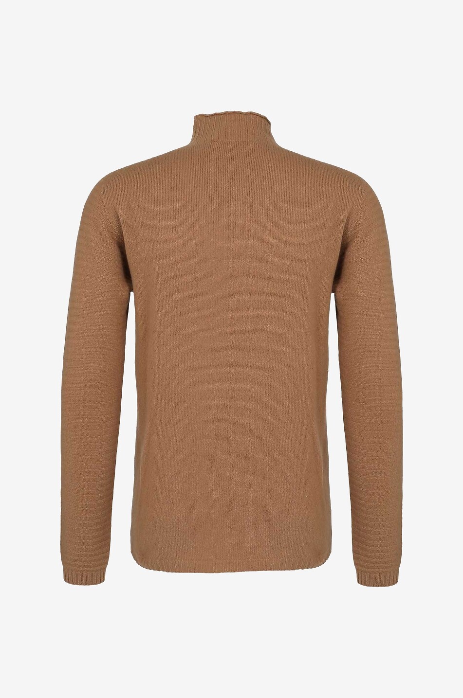 DANIELE FIESOLI Merino wool and cashmere stand up collar jumper Men CAMEL 2