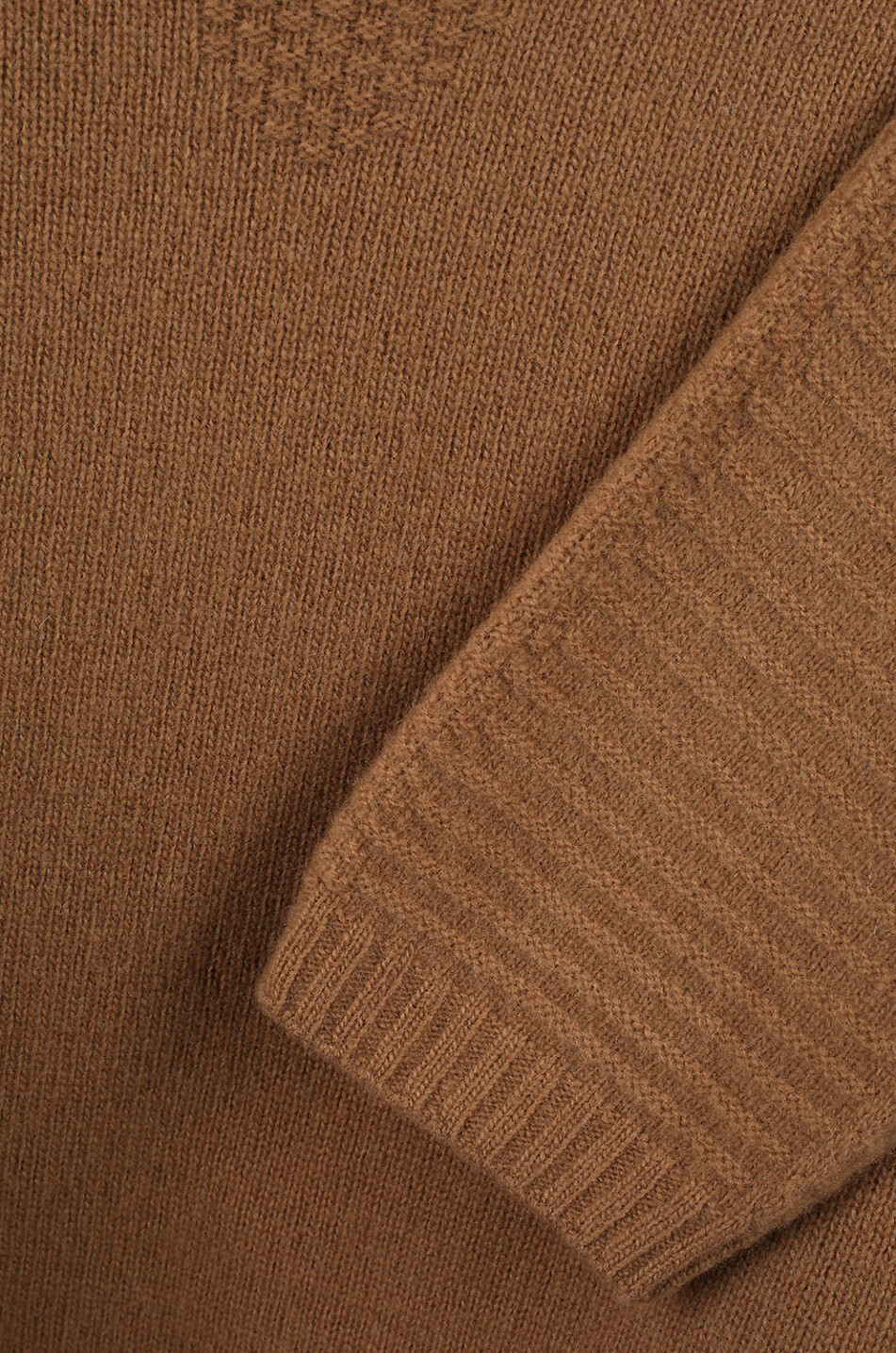 DANIELE FIESOLI Merino wool and cashmere stand up collar jumper Men CAMEL 3