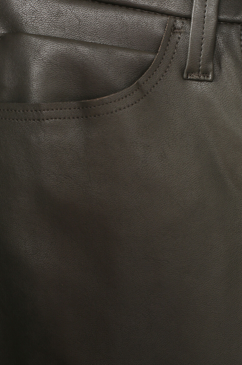 CAMBIO Ray 5-Pocket faux leather leggings Women DARK KHAKI 3