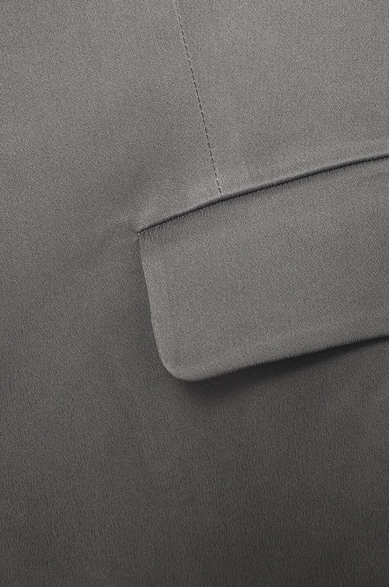 HERZEN'S ANGELEGENHE Blazer à boutonnière simple en soie sauvage Femme GRIS 3