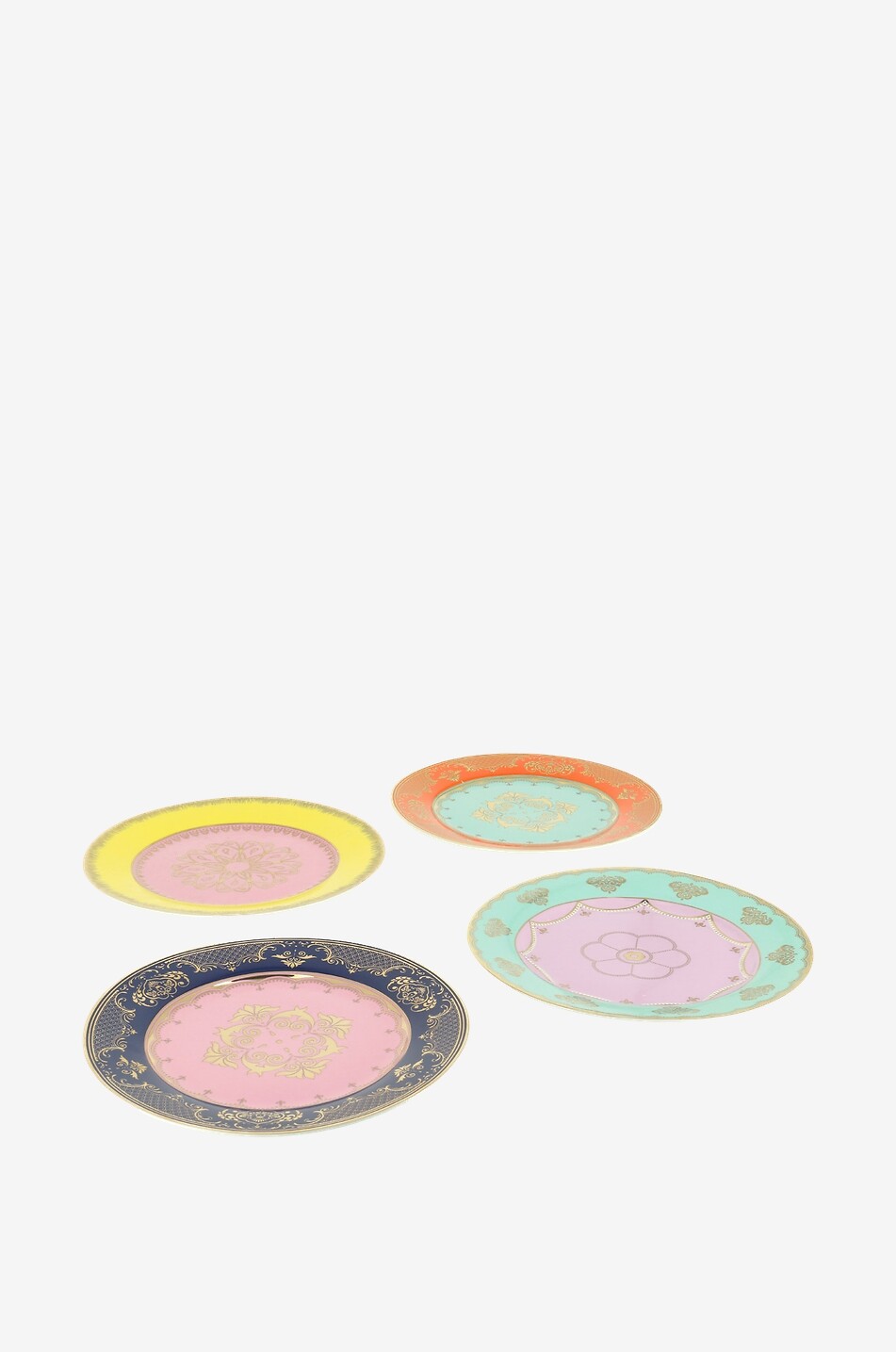 POLS POTTEN Ensemble de quatre assiettes en porcelaine Grandpa Maison MULTICOLORE 2