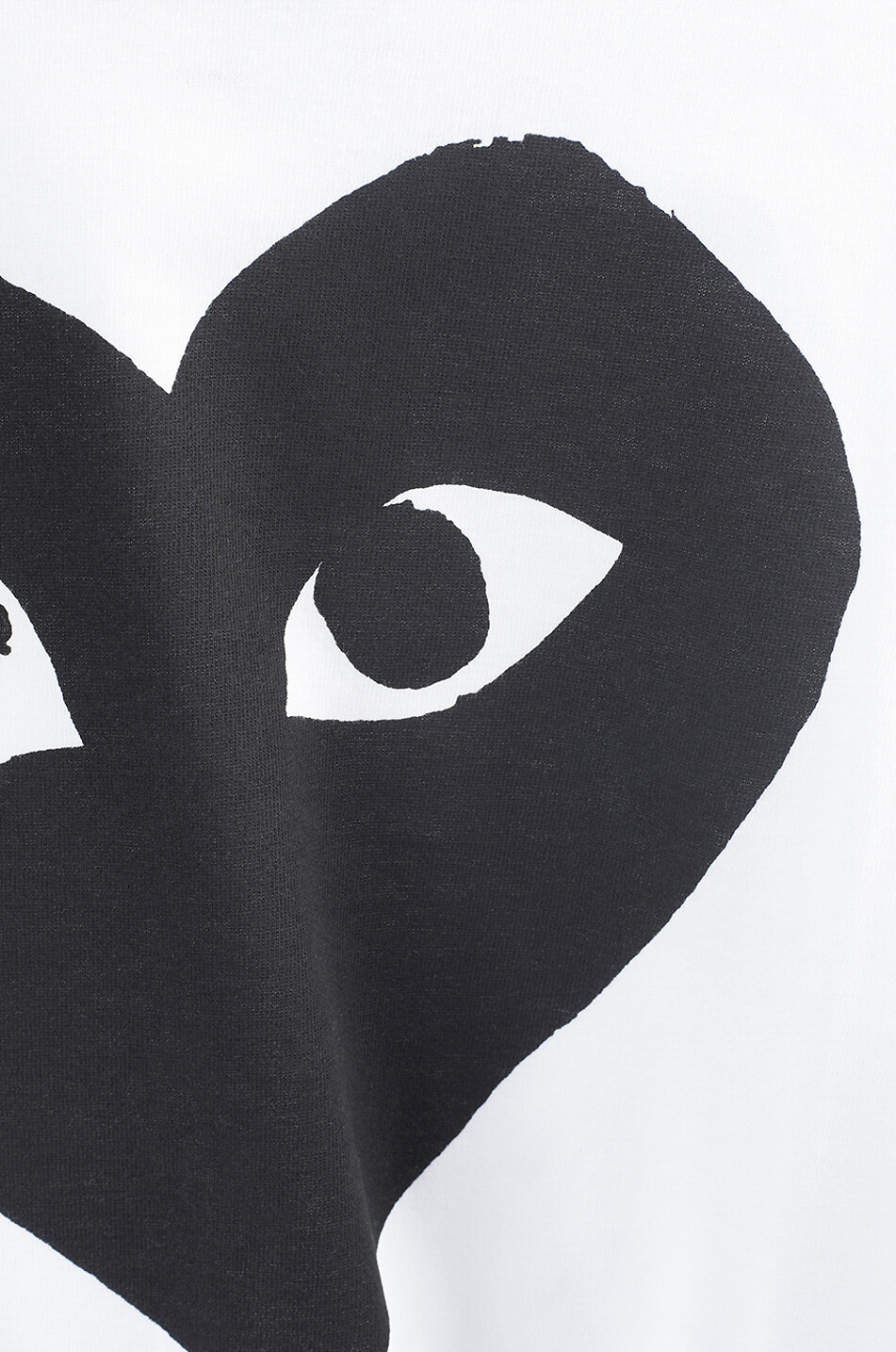COMME DES GARCONS PLAY Kurzarm-T-Shirt mit grossem schwarzem Herzprint Herren WEISS 3