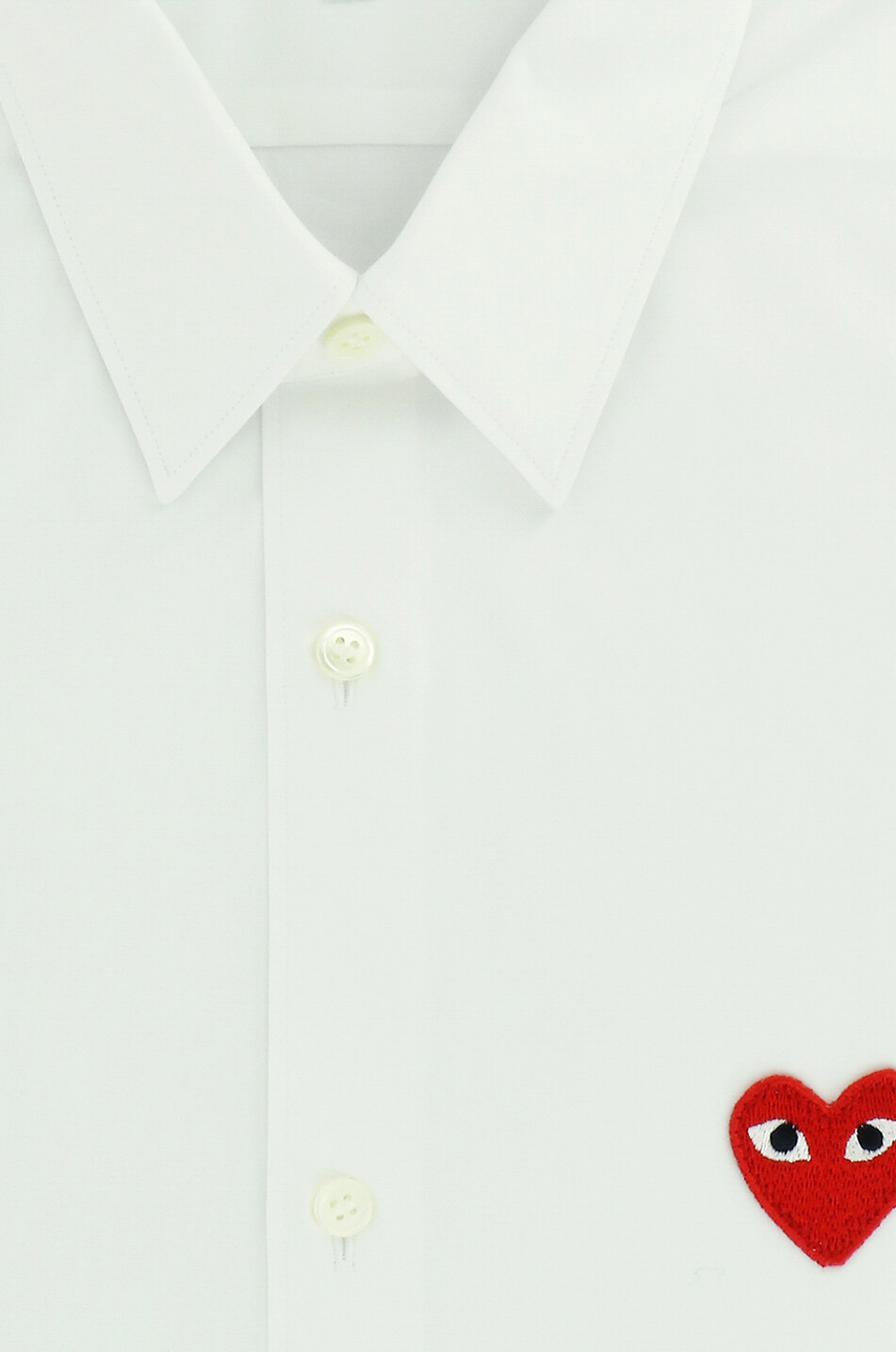 COMME DES GARCONS PLAY Klassisches Hemd mit Herz-Patch Herren WEISS 2